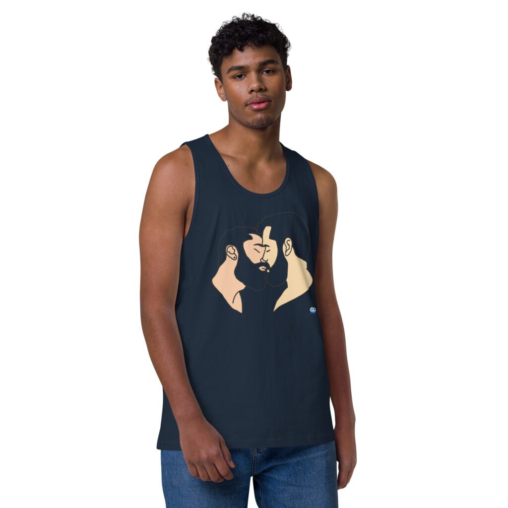 Men’s premium tank top - Bearded Kiss