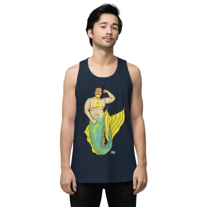 Men’s premium tank top - MerCub Yellow - Image 7