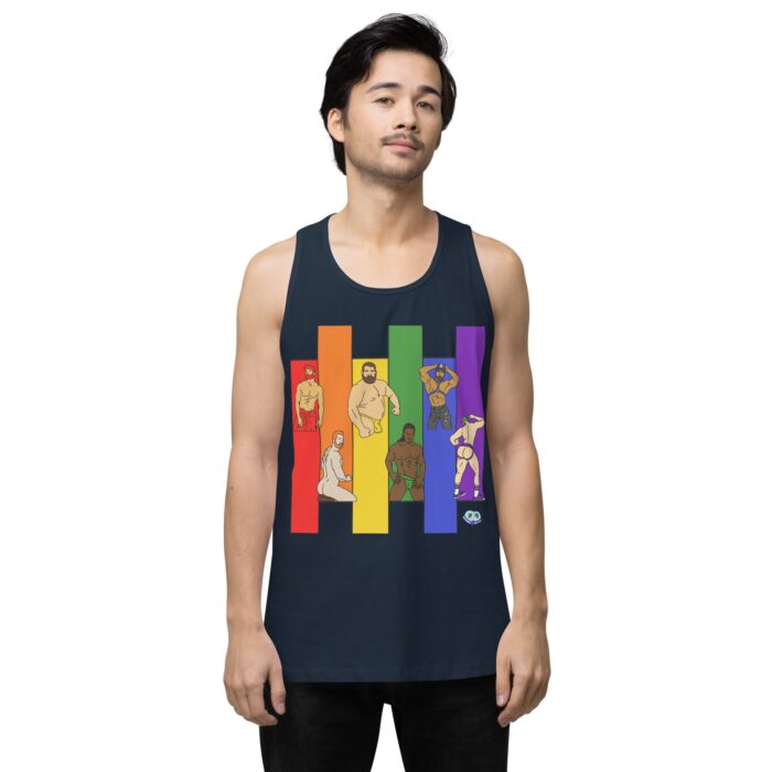 Men’s premium tank top - Pride Columns - Image 17