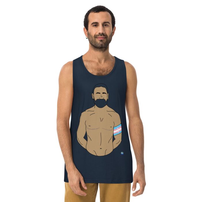 Men’s premium tank top - Trans Pride - Image 5