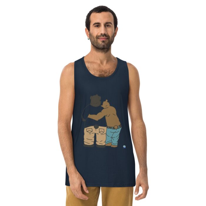 Men’s premium tank top - Two Bears from Behind - Image 4