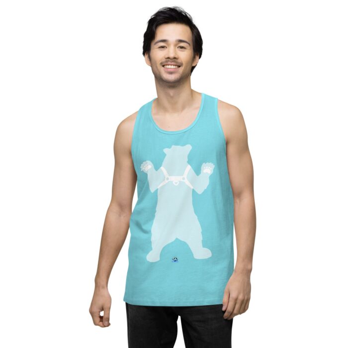 Men’s premium tank top - Bear in Harness / Leather Bear - Image 52