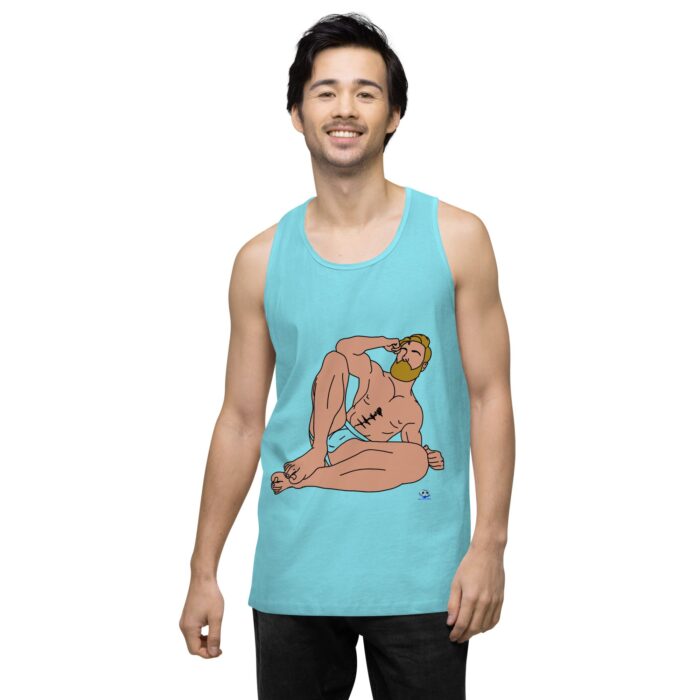Men’s premium tank top - Blonde in Jock - Image 52