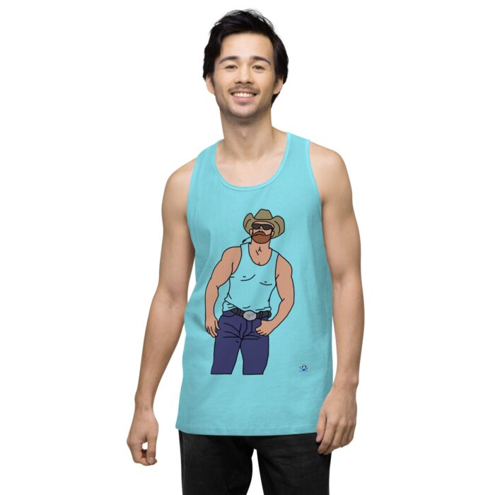 Men’s premium tank top - Cowboy Blues - Image 52