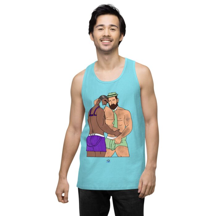 Men’s premium tank top - He's Got a Basket - Image 52