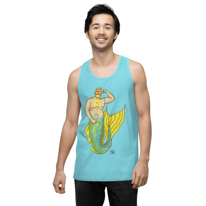 Men’s premium tank top - MerCub Yellow - Image 22