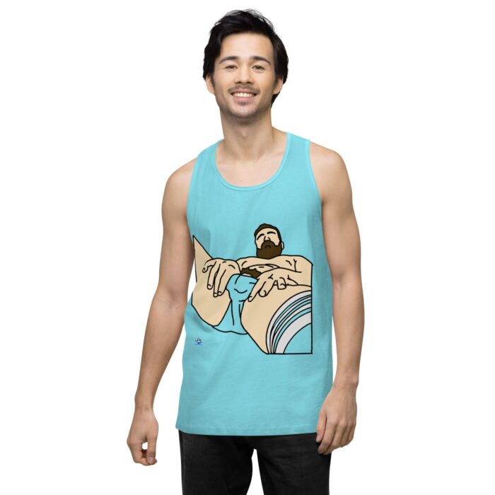 Men’s premium tank top - Peekaboo Bush - Image 22