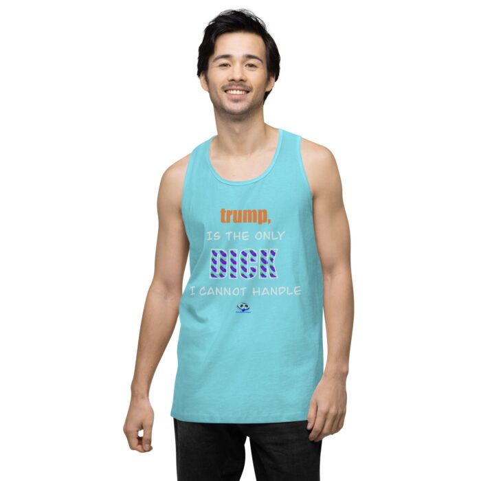 Men’s premium tank top - trump is a dick - Image 22