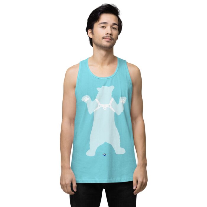 Men’s premium tank top - Bear in Harness / Leather Bear - Image 51