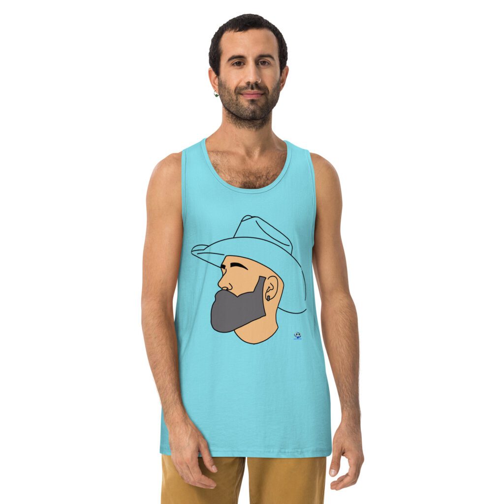 Men’s premium tank top - Bearded Cowboy