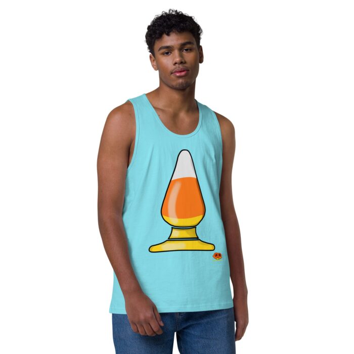 Men’s premium tank top - Candy Corn Butt Plug - Image 41