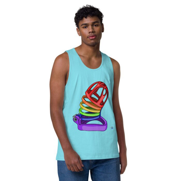 Men’s premium tank top - Chastity Cage - Image 41