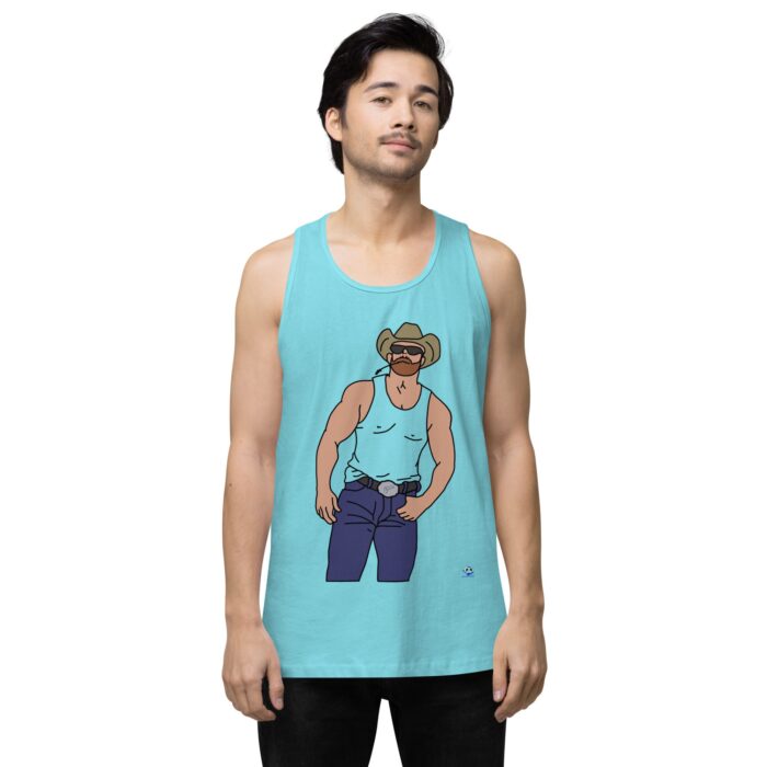 Men’s premium tank top - Cowboy Blues - Image 51