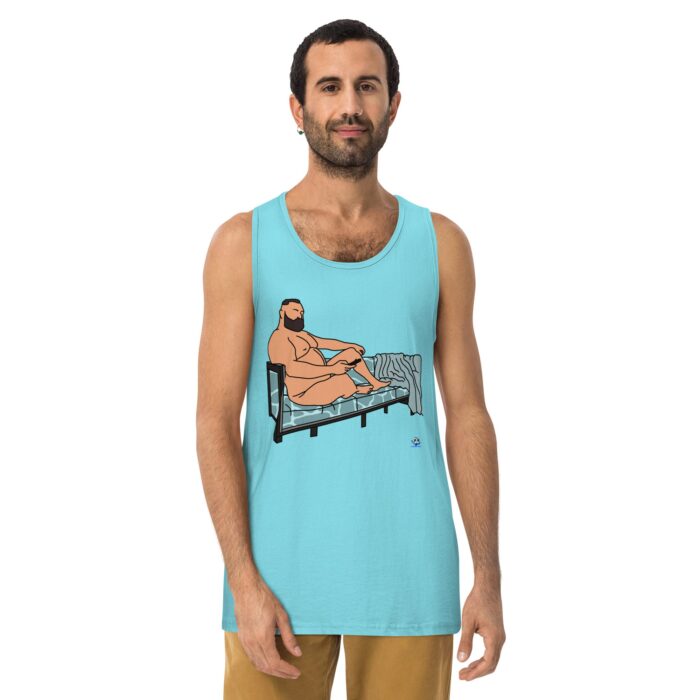 Men’s premium tank top - Giraffe Couch - Image 21