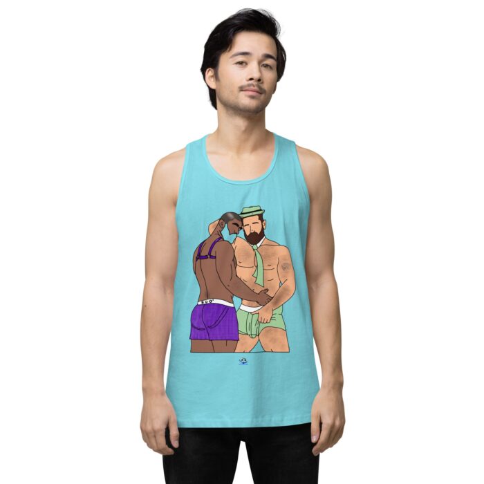 Men’s premium tank top - He's Got a Basket - Image 51