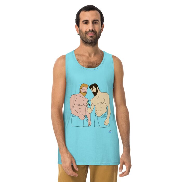 Men’s premium tank top - Locker Room Selfie - Image 11