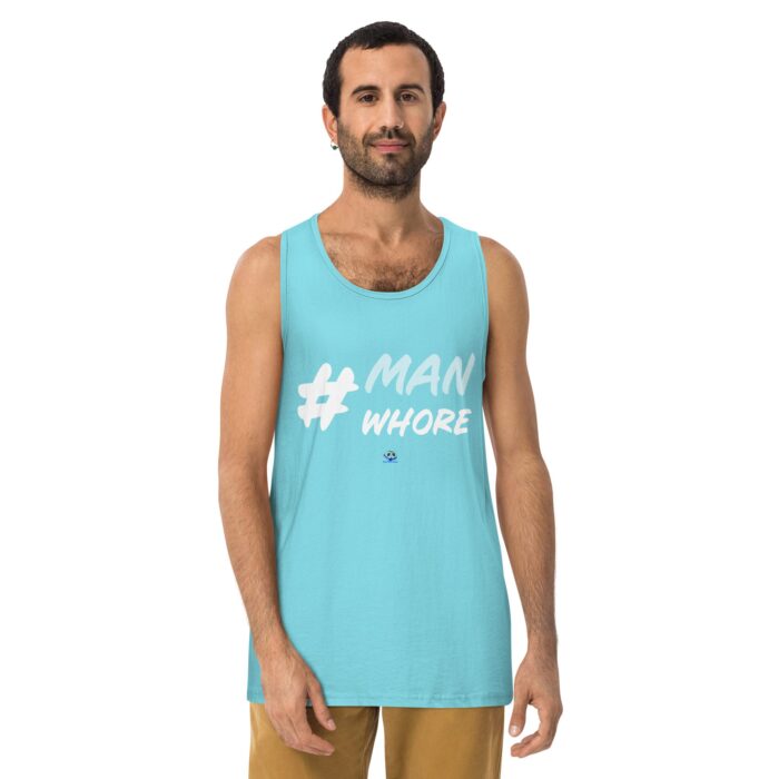 Men’s premium tank top - Man Whore - Image 21