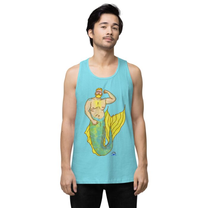 Men’s premium tank top - MerCub Yellow - Image 21
