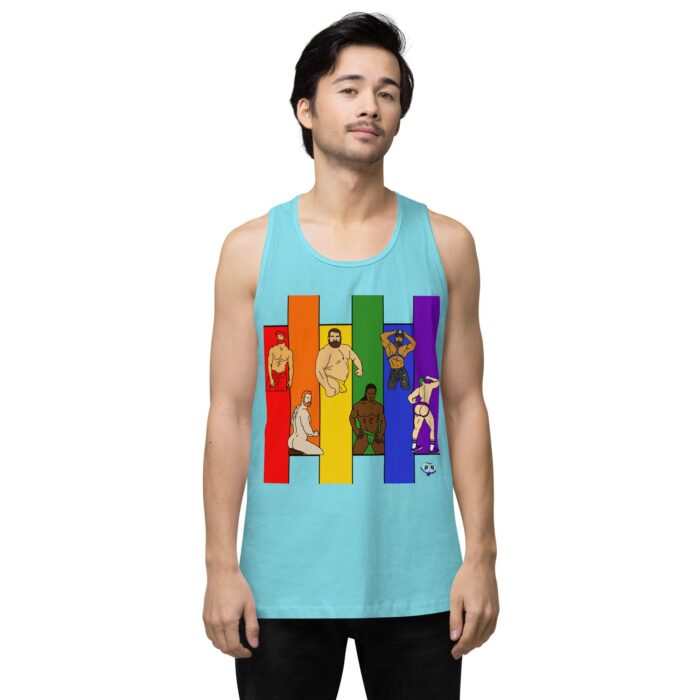 Men’s premium tank top - Pride Columns - Image 52