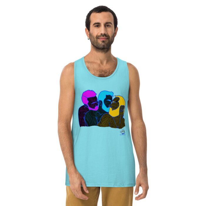 Men’s premium tank top - Throuple Pop Art - Image 11