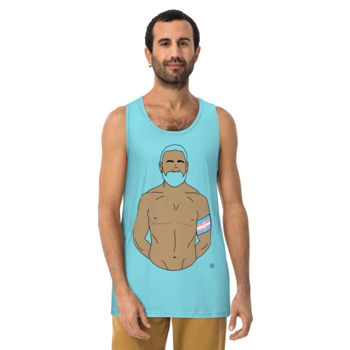Men’s premium tank top - Trans Pride - Image 12
