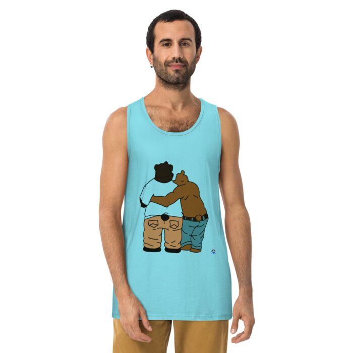 Men’s premium tank top - Two Bears from Behind - Image 11