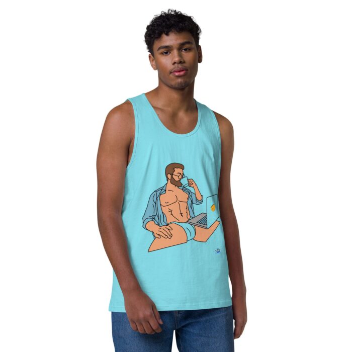 Men’s premium tank top - Work from Home - Image 21