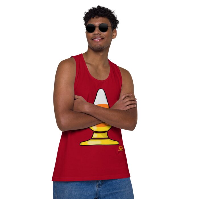Men’s premium tank top - Candy Corn Butt Plug - Image 11