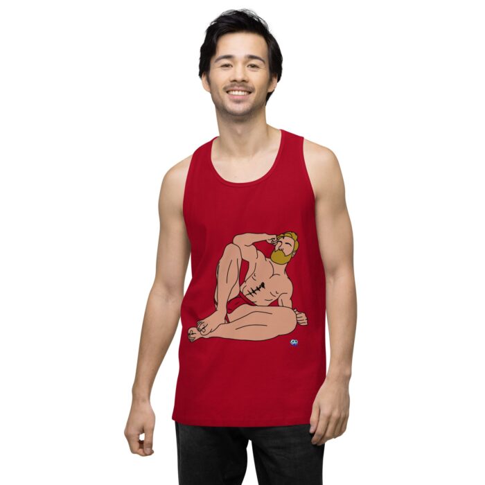 Men’s premium tank top - Blonde in Jock - Image 13