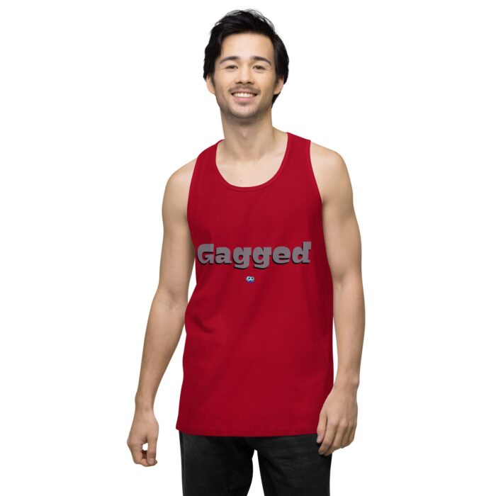 Men’s premium tank top - Gagged - Image 7