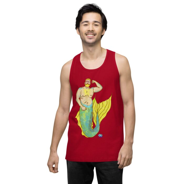 Men’s premium tank top - MerCub Yellow - Image 6