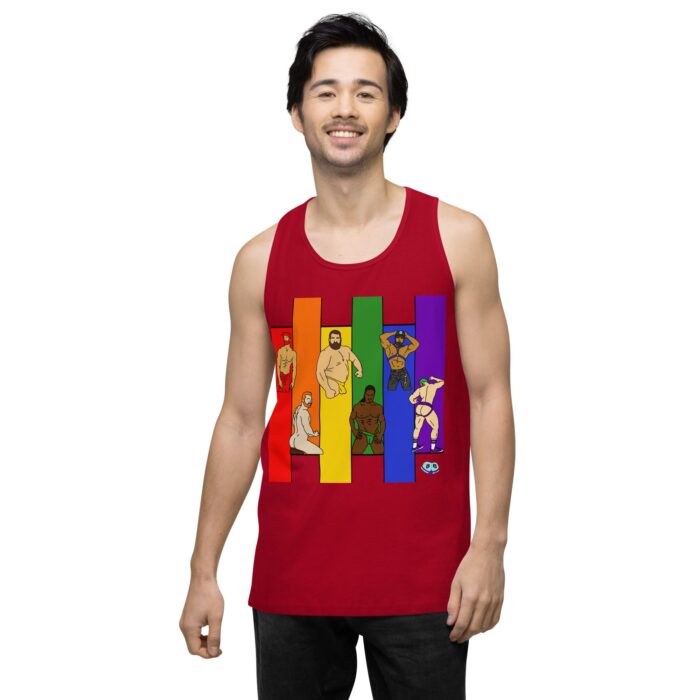 Men’s premium tank top - Pride Columns - Image 13