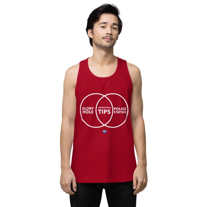 Men’s premium tank top - Anonymous Tips - Image 11