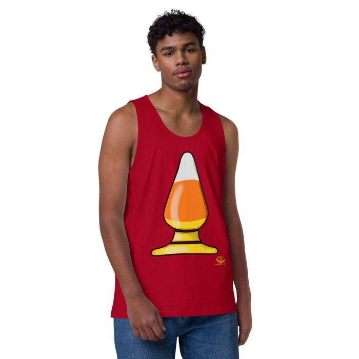 Men’s premium tank top - Candy Corn Butt Plug - Image 10