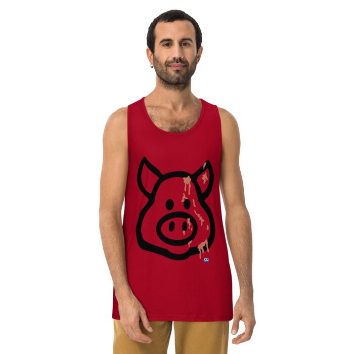 Men’s premium tank top - Cum Pig - Image 6