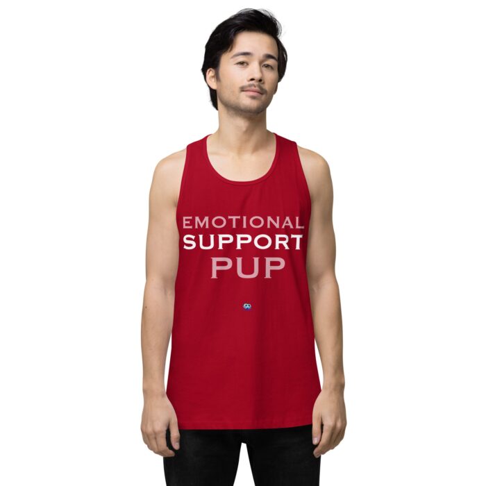 Men’s premium tank top - Emotional Support Pup - Image 12