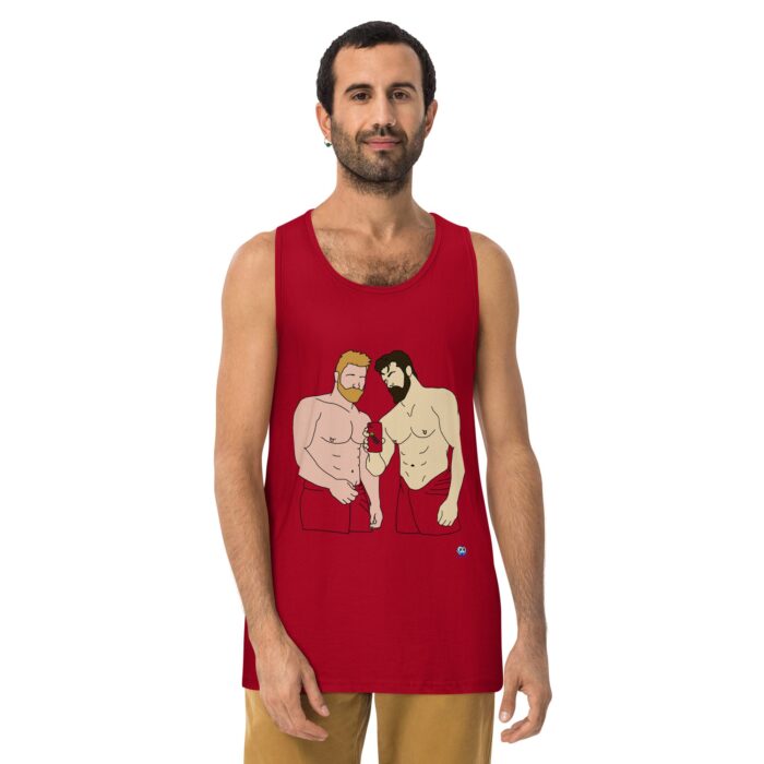 Men’s premium tank top - Locker Room Selfie - Image 3