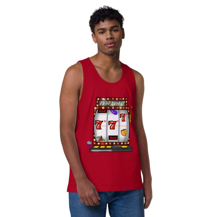 Men’s premium tank top - Lucky Seven Inches - Image 6
