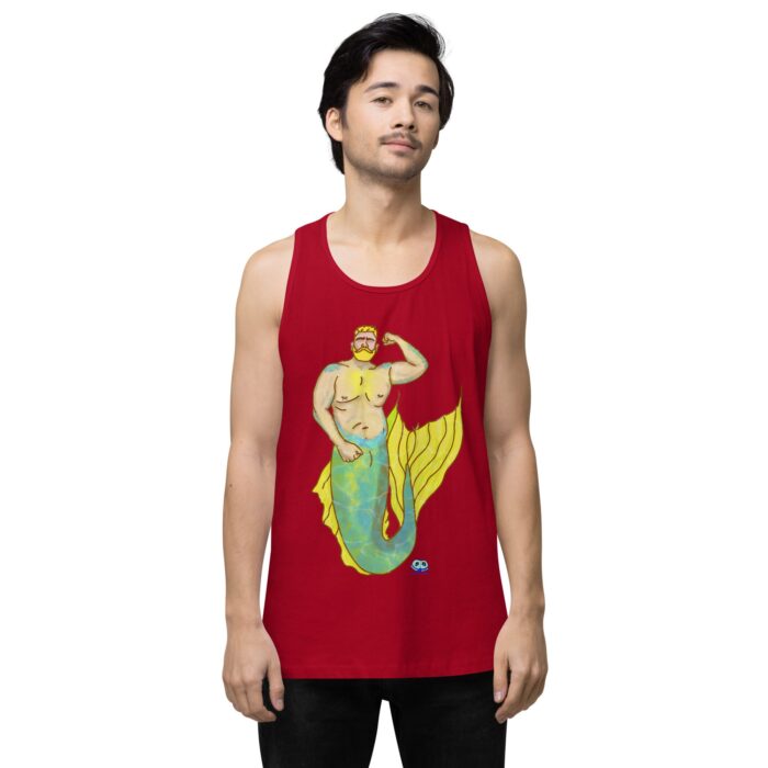 Men’s premium tank top - MerCub Yellow - Image 5