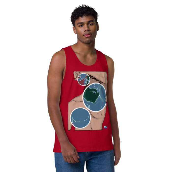 Men’s premium tank top - Negative Feelings - Image 4
