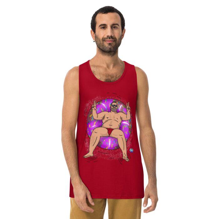 Men’s premium tank top - Peace, Love, and Doughnuts - Image 6