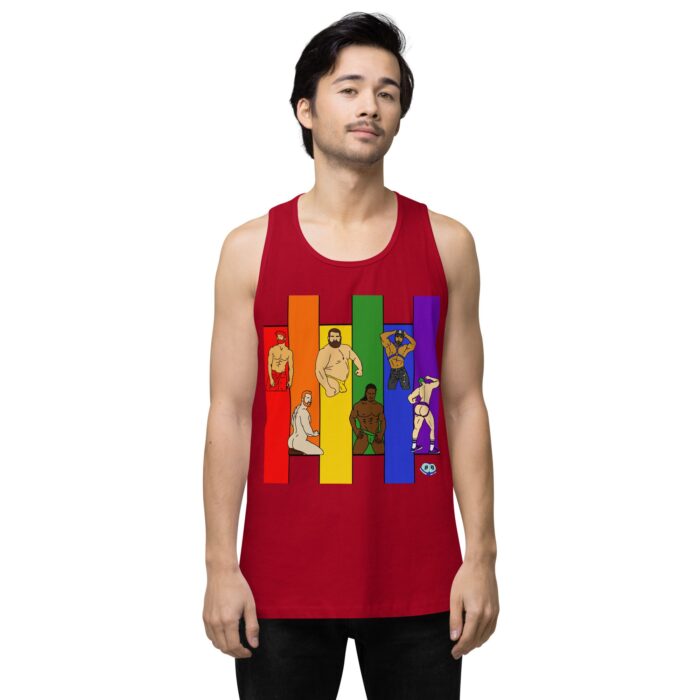 Men’s premium tank top - Pride Columns - Image 12