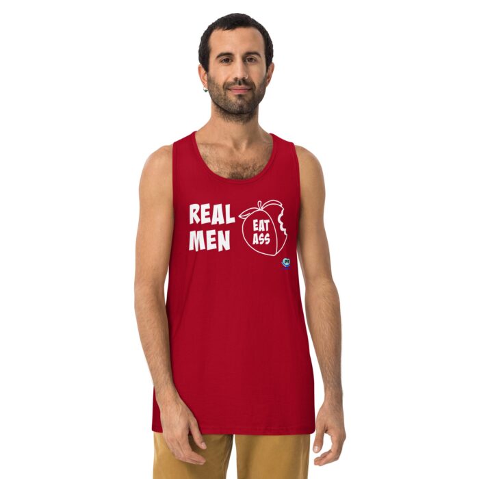 Men’s premium tank top - Real Men Eat Ass - Image 4