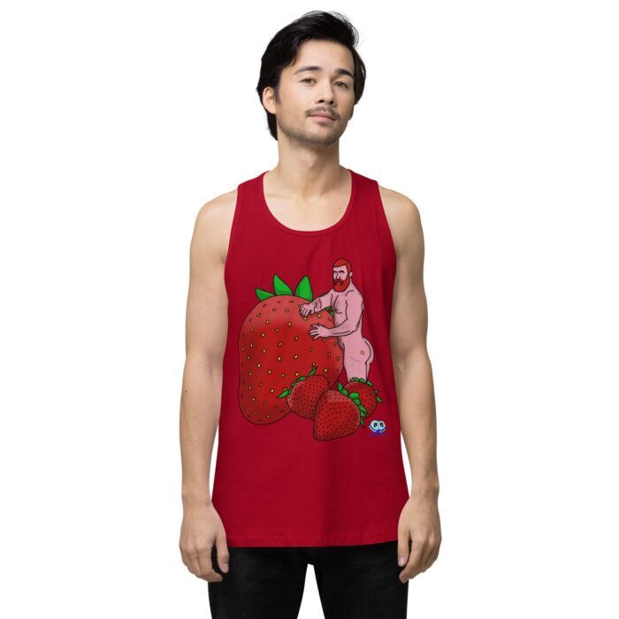Men’s premium tank top - Red and Wild - Image 6