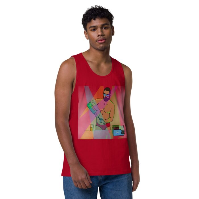 Men’s premium tank top - The Bartender - Image 6