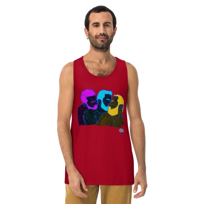 Men’s premium tank top - Throuple Pop Art - Image 4
