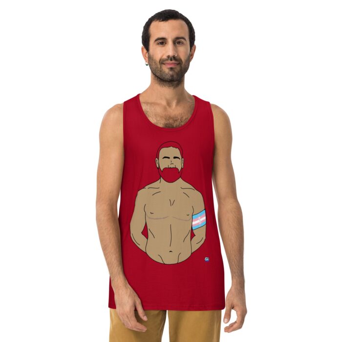Men’s premium tank top - Trans Pride - Image 4