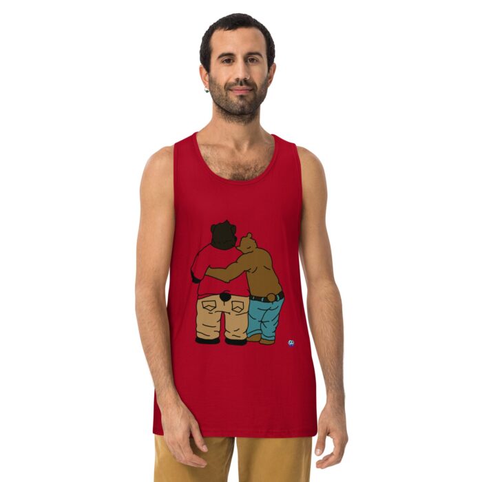 Men’s premium tank top - Two Bears from Behind