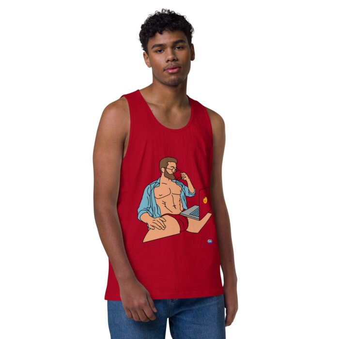Men’s premium tank top - Work from Home - Image 6
