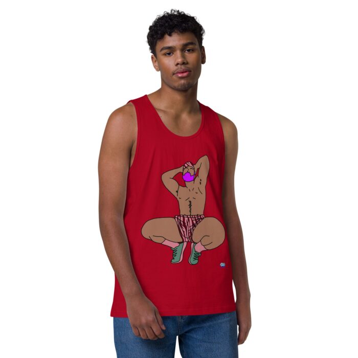 Men’s premium tank top - Zebra Shorts - Image 6